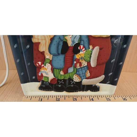 Seasons Holiday Collection Glass Light Up Christmas Present Block with Snowmen - Picture 13 of 14
